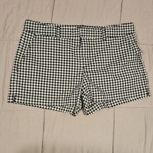 Gap Black and White Gingham 3" Shorts - size 12